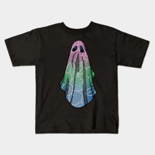 Polysexual Pride Flowery Ghost Kids T-Shirt